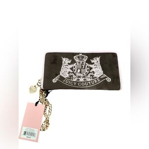 Juicy Couture Brown and Pink Wallet and Gold Heart Charm